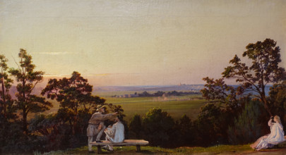 View of the Davydkovo estate near Moscow on the Moscow River