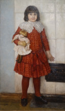 The girl with the doll