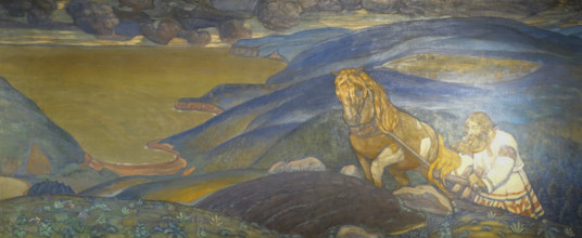The hero of ancient Russian epics Mikula Selyaninovich