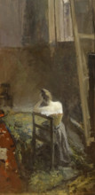 In the artist's studio