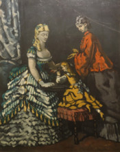 Interior with two woman and a child