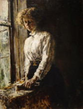 At the window