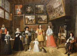 Burgher family in the artist's studio
