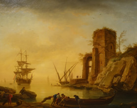 Sunset by Vernet Claude Joseph (1714-1789)