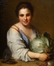The cabbage cutter (The kitchen maid) by Jean-Baptiste Santerre  (1658–1717)