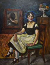 Portrait of a Woman with a Mirror