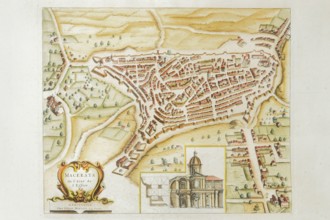 Pierre Mortier, Map of Macerata de l'Etat de l'Eglise, 17th century, engraving