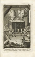 Encyclopv©die di Denis Diderot e Jean Baptiste Le Rond d'Alambert (1751-1772). TVIII-PL I Sculpture. Fonderia di statue equestri