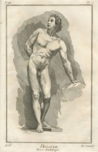 Encyclopv©die di Denis Diderot e Jean Baptiste Le Rond d'Alambert (1751-1772). TIII-PL XV Dessein. Figura accademica
