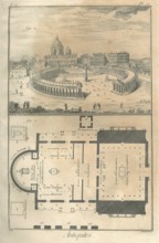 Encyclopv©die di Denis Diderot e Jean Baptiste Le Rond d'Alambert (1751-1772). TI-PL XI Antiquites. Basilica di san Pietro a Roma