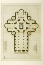 Pierre Mortier, plan of the Blessed Virgin of Loreto, engraving, 17th century