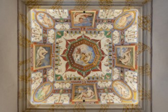 Castiglione del Lago, Italy, Umbria, province of Perugia, Lake Trasimeno, town center, Palazzo della Corgna, Hall of Phaeton