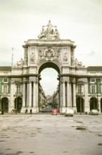 Triumphal arch Arco da Rua Augusta completed in 1875.