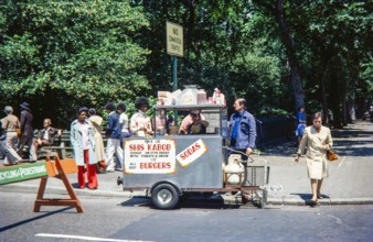 Kebab and Burger stall van street vendor.