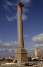 EGYPT, Alexandria, Pompey’s Pillar built in 297 AD from the ruins of the Temple of Serapis