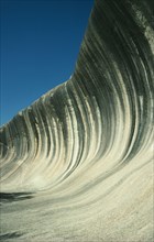 AUSTRALIA, Western Australia, Wave Rock, Curved rock formation.