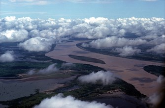 VIETNAM, Mekong River , Aerial view of South Mekong River Monsoon