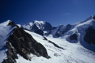 FRANCE, Rhone Alpes, Mont Blanc, Trelatete Glacier.