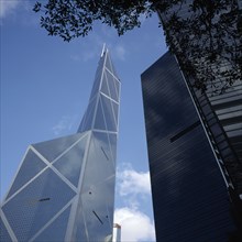 HONG KONG, Central District, "Bank of China, modern glass skyscraper  "
