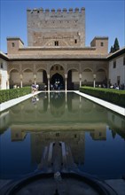 SPAIN, Andalucia, Granada, Alhambra Palace pool