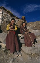 CHINA, Tibet, Terdrom Monastery, Nun and novices