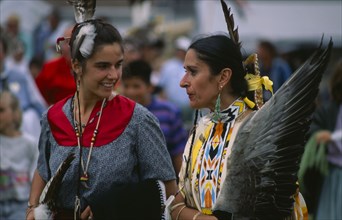 CANADA, Tribal People, Ojibway Tribe, Indian women at Pow Wow