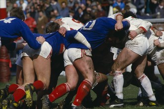 SPORT, Ball Games, Rugby League, "Rugby scrum, St Helens, Merseyside."