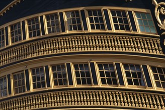 ENGLAND, Hampshire, Portsmouth, "HMS Victory, exterior detail."