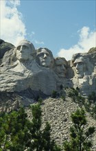USA, South Dakota , Mount Rushmore, "National Memorial with carved faces of former presidents