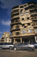 LEBANON, Beirut, War damaged flats.