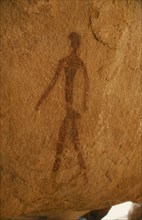 NAMIBIA, Cave painting,  Brandberg Cave Painting by Bushmen