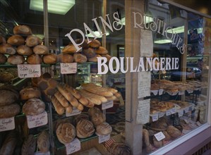 FRANCE, Nord-Picardy, Pas-de-Calais., "Boulogne.  Boulangerie in Haute Ville, part view of exterior