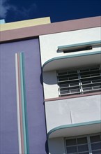 USA, Florida, Miami , Art Deco building detail