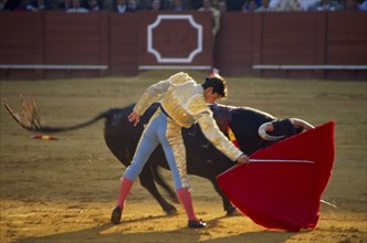 SPAIN, Andalucia , Seville, Bullfight Matador