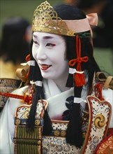 JAPAN, Honshu, Kyoto, Jidai Festival of Ages. Portrait of women in traditional costume
