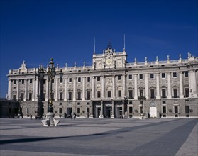 SPAIN, Madrid State, Madrid, Royal Palace . Frontage view