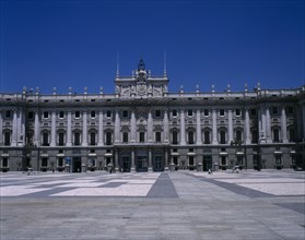 SPAIN, Madrid State, Madrid, Royal Palace. Frontage view