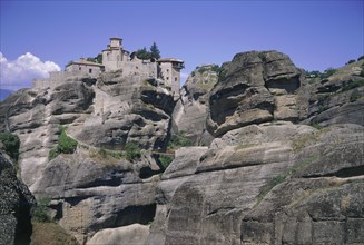 GREECE, Central, Thessalia, Meteora Monastries on the top of the cliffs