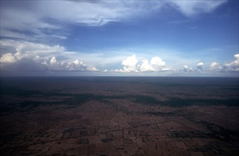 CAMBODIA, Battambang, Aerial view