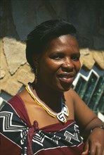 SWAZILAND, Tribal People, "Grace, local lady PRO for Ngwenya Glass Factory.  Portrait. "