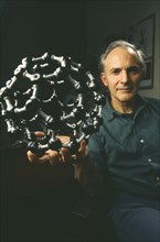 HEALTH, Science, Nobel Prize Winner, Professor Harry Kroto holding molymod