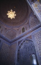 UZBEKISTAN , Samarkand, "Interior dome and walls of the Gur Emir monument, built by Tamerlan as a