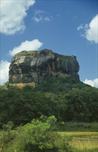 SRI LANKA, Sigiriya , The Rock surrounded by greenery