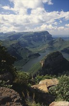 SOUTH AFRICA, Mpumalanga  , Blyde River Canyon, View from 3 Rondavels Point.