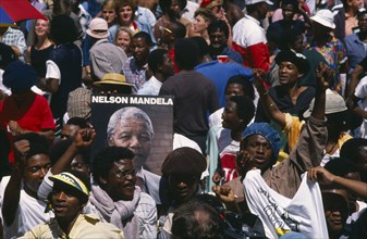 SOUTH AFRICA, Gauteng, Johannesburg, Crowds at Human Rainbow concert held in honour of Nelson