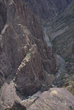 USA, Colorado, Black Canyon of the Gunnison National Monument. View over Gunnison River at the