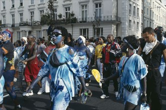 ENGLAND, London,  A crowd of people at the Notting Hill carnival.