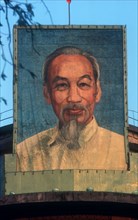 VIETNAM,   , Hanoi, Poster portrait of Ho Chi Minh