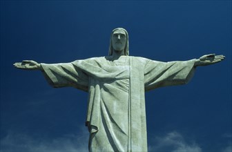 BRAZIL, Rio De Janeiro, Corcovado statue of Christ The Redeemer with outstretched arms