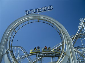 ENGLAND, East Sussex , Brighton, Brighton Pier Turbo Rollercoaster